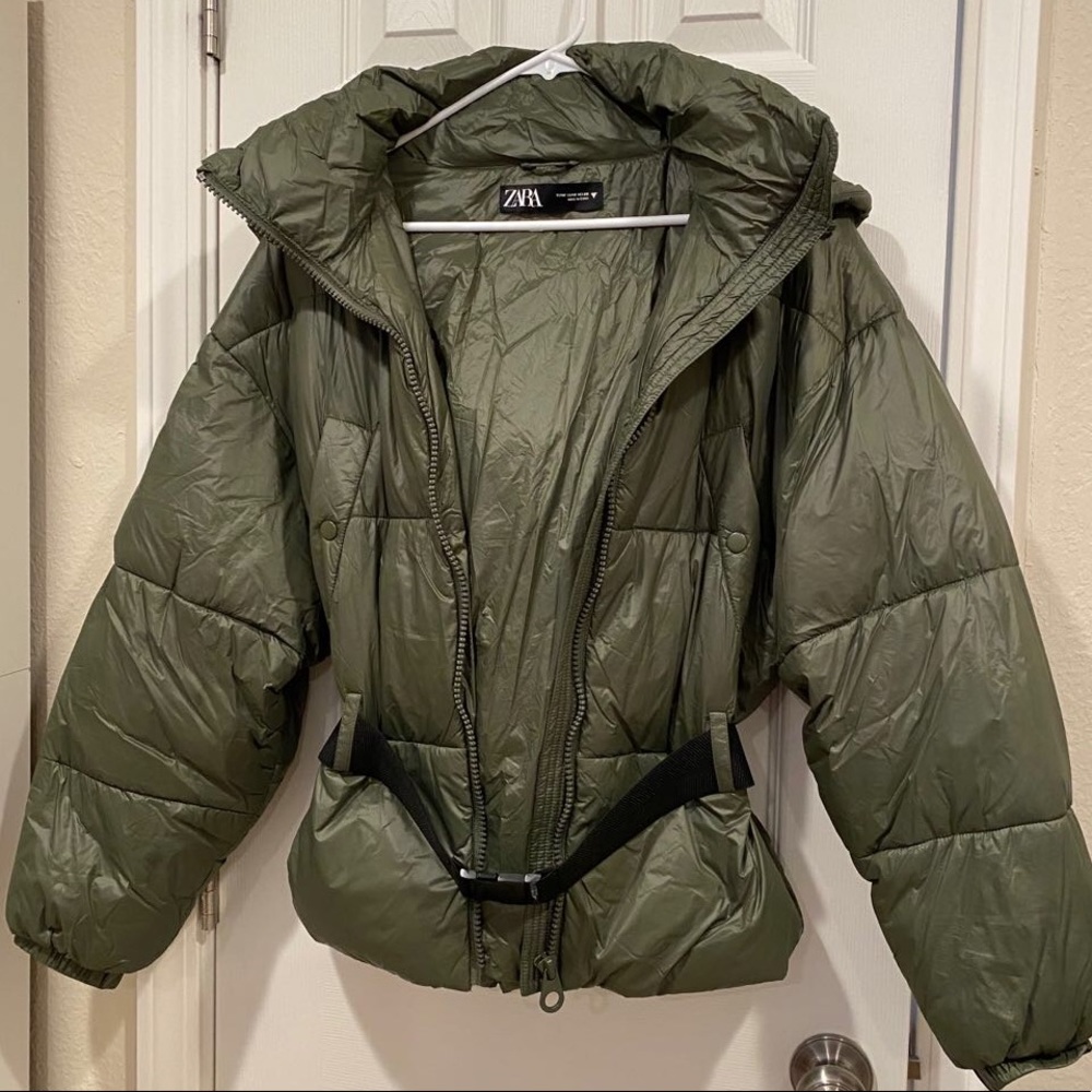 Zara puffer coat.  Like new.